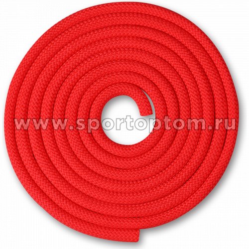 Скакалка для художественной гимнастики Утяжеленная 180 г INDIGO SM-123 3 м Красный