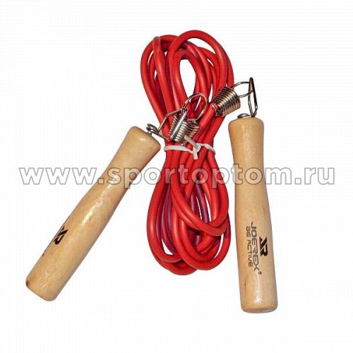 Скакалка JOEREX  резиновый шнур, деревянные ручки 6068 JD 2,75 м