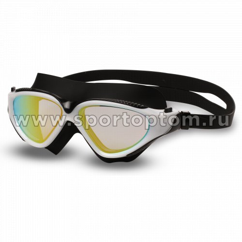 Очки для плавания (полумаска) INDIGO GRASSHOPPER зеркальные S991M Черно-белый