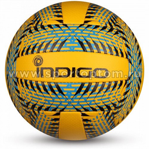 Мяч волейбольный INDIGO RELAX любительский шитый (PU 1,5мм) IN160 Сине-желтый