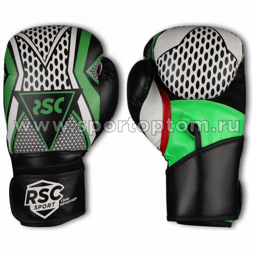 Перчатки боксёрские RSC  PU   3613 RSC 12 унций Серо-зеленый