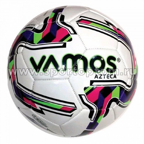 Мяч футбольный №5  VAMOS AZTECA тренировочный (термопластичн.PU) BV 3020-AMI Бело-зелено-розовый