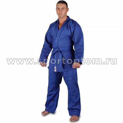 Кимоно дзюдо хлопок куртка 600-650г/м2,брюки 280-320г/м2  RA-002 28-30/130 Синий