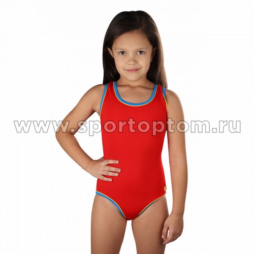 Купальник для плавания  SHEPA слитный детский 001 116 Красный