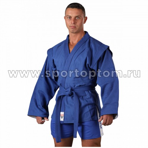 Куртка для Самбо хлопок 100%, 530-580 г/м2 RA-006 34 Синий