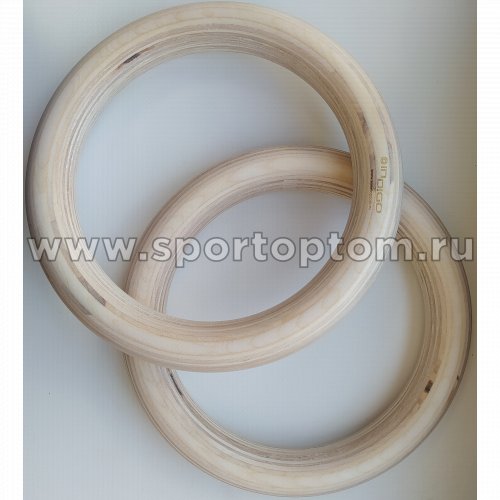 Кольца гимнастические Кроссфит деревянные INDIGO  IN243 24 см