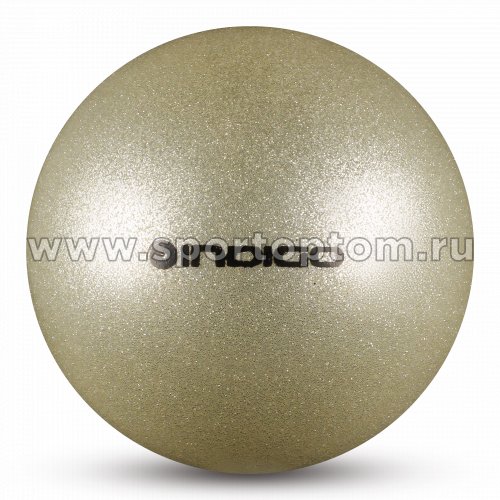 Мяч для художественной гимнастики INDIGO металлик 400 г IN118 19 см Серебро с блестками