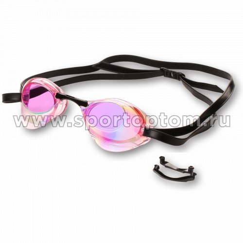 Очки для плавания INDIGO RATA зеркальные стартовый сменная переносица 2555-5 Розовый
