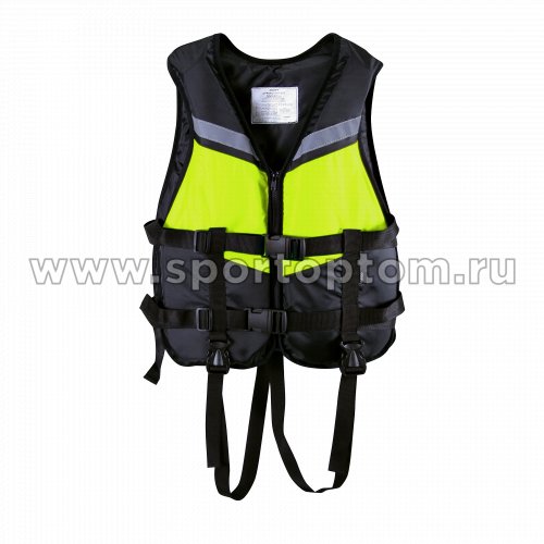 Жилет страховочный Посейдон до 100 кг SM-438 L(44-50) Черно-лимонный
