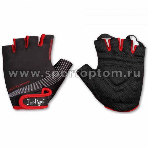 Перчатки велосипедные мужские INDIGO   SB-01-8203 Черно-красный