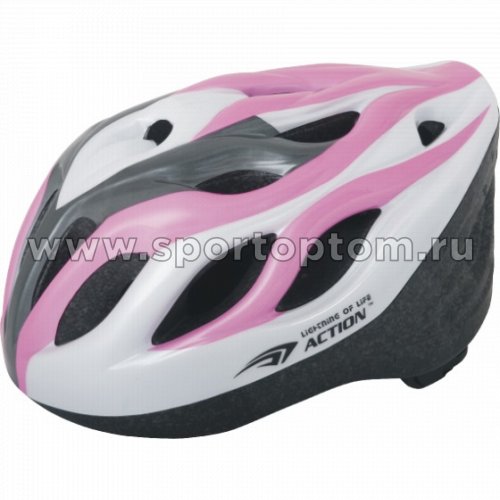 Вело Шлем подростковый SENHAI  PW-910-09 51-54 Бело-серо-розовый