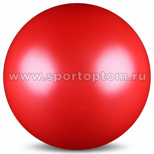 Мяч для художественной гимнастики силикон Металлик 300 г AB2803 15 см Красный
