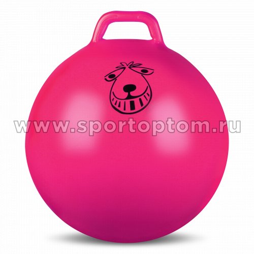 Мяч гимнастический с ручкой INDIGO  IN093 65 см Розовый