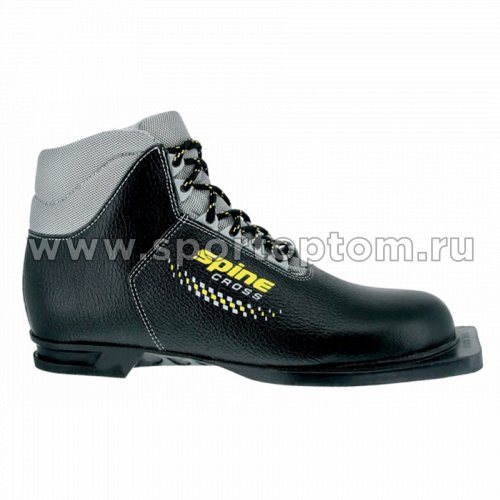 Ботинки лыжные 75 SPINE Cross натруальная кожа, мех  м35 30 Черный