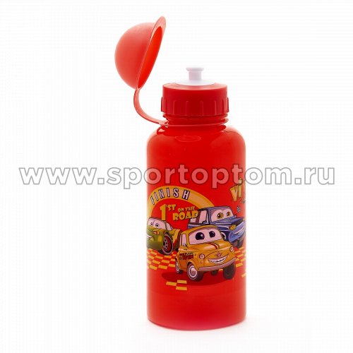 Вело Фляга детская с защитой от пыли Машинки  VSB 03 500 мл Красный