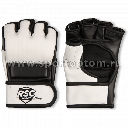 Перчатки ММА RSC PU  BF-MM-4006 Бело-черный
