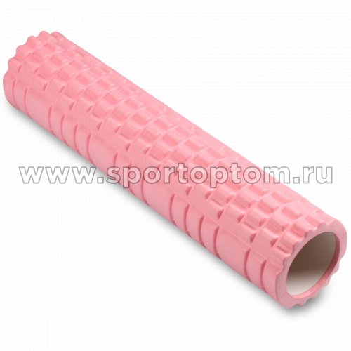 Ролик массажный для йоги INDIGO PVC (Валик для спины) IN187 61*14 см Розовый