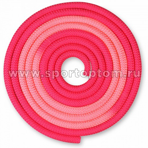 Скакалка для художественной гимнастики утяжеленная двухцветная INDIGO IN257 3 м Фуксия-розовый