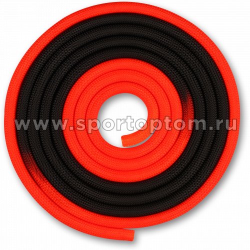 Скакалка для художественной гимнастики утяжеленная двухцветная INDIGO IN166 3 м Красно-черный