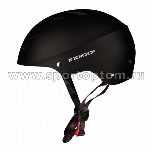 Шлем для скейтбординга взрослый INDIGO 12 вентиляционных отверстий IN320 55-61см Черный