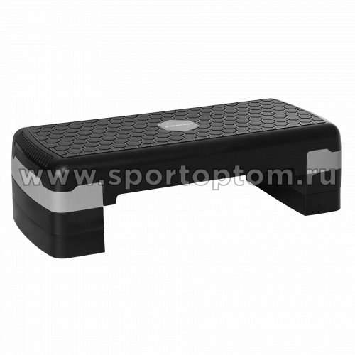 Степ платформа для аэробики 3 уровня INDIGO IN404 Черно-серый