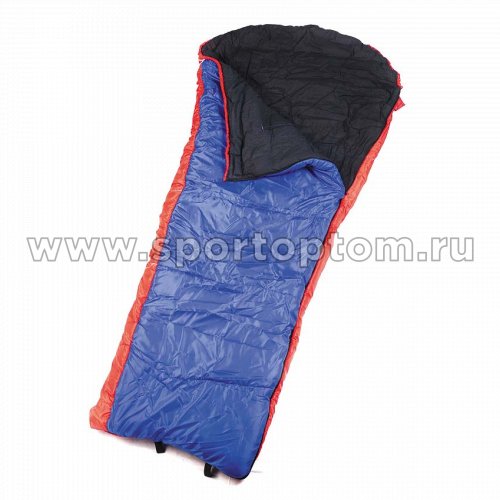 Спальник SM одеяло с капюшоном -5-15 SM-307 90*225 см Красно-синий