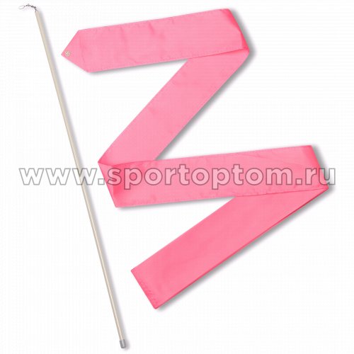 Лента гимнастическая с палочкой 50 см СЕ4 4,0 м Розовый