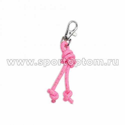 Сувенир брелок скакалка для художественной гимнастики INDIGO SM-392 10 см Розовый-люрекс