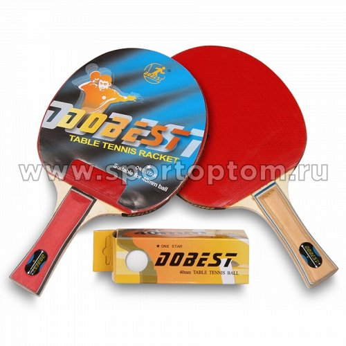 Набор для настольного тенниса DOBEST 1 звезда (2 ракетки, 3 шарика)  20 BR