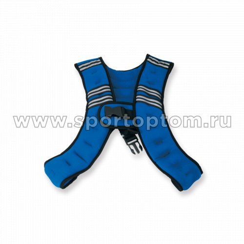 Жилет утяжелитель Кроссфит INDIGO 5 кг неопреновый 606 HKVR Универсальный Сине-черный