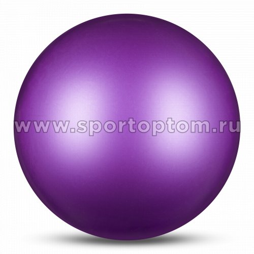 Мяч для художественной гимнастики INDIGO металлик 350 г IN367 17 см Фиолетовый