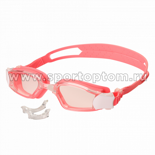 Очки для плавания INDIGO SHRIMP сменная переносица IN363 Розовый