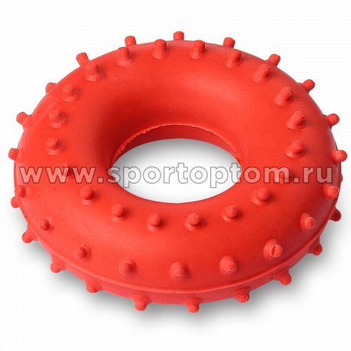 Эспандер кистевой кольцо массажное 25 кг Е148 / ST004 8 см Красный