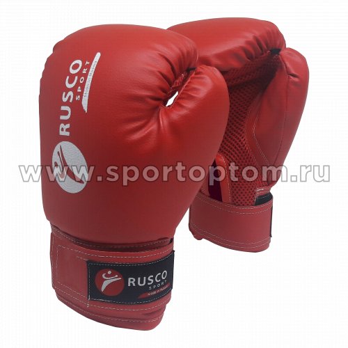 Перчатки боксёрские RUSCO SPORT и/к  RS-16 10 унций Красный