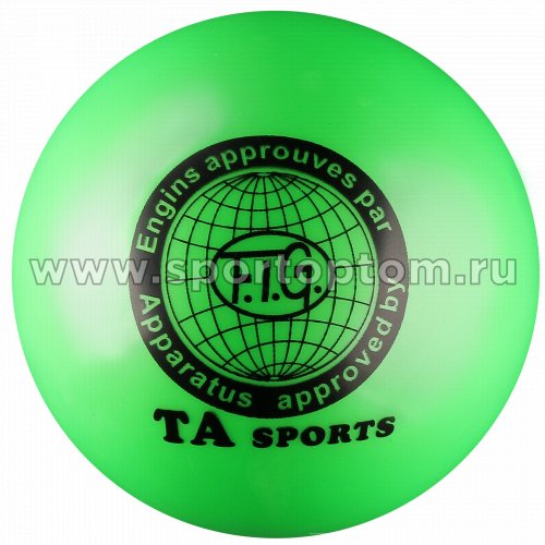 Мяч для художественной гимнастики металлик 400 г I-2 19 см Зеленый