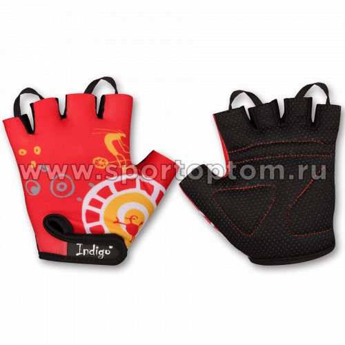 Перчатки велосипедные детские INDIGO Винтик SB-01-8825 Красный