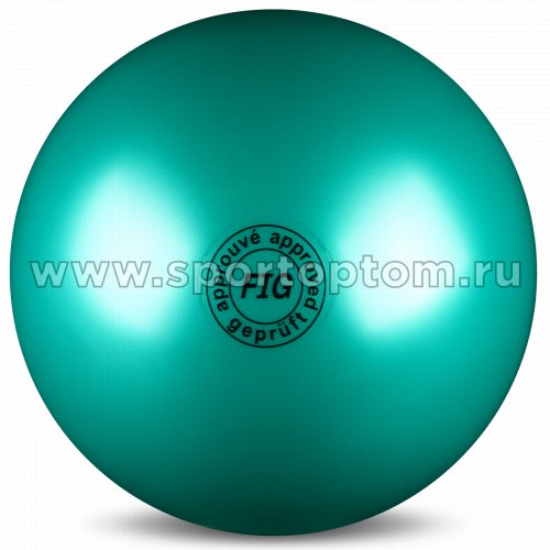 Мяч для художественной гимнастики силикон FIG Металлик 420 г AB2801 19 см Зеленый