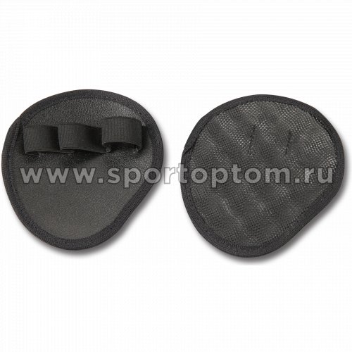 Накладки атлетические нескользящие, кожа,далсофт GS015 12*12*2 см Черный
