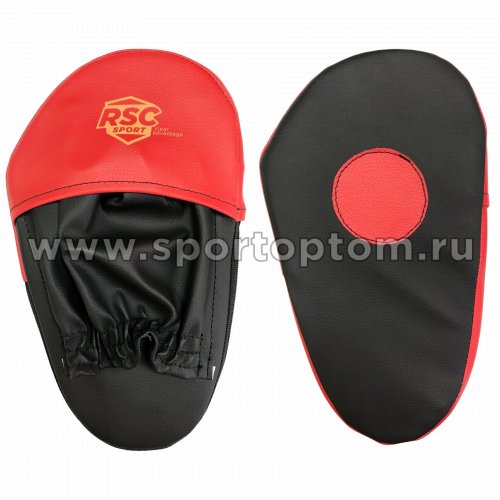 Лапы боксерские прямые большие RSC COMBAT и/к(пара) RSC010 34*19*4 см Черно-красный