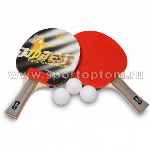 Набор для настольного тенниса DOBEST 0 звезд (2 ракетки, 3 шарика) 17 BR
