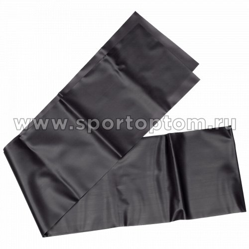 Эспандер ленточный INDIGO  MEDIUM (ТПЭ) 6-8 кг  IN295 1,8м*15см*0,45мм Черный