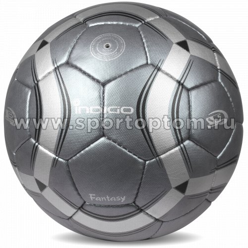 Мяч футбольный №5 INDIGO FANTASY тренировочный( PU 1.4 мм Япония) C03 Серый