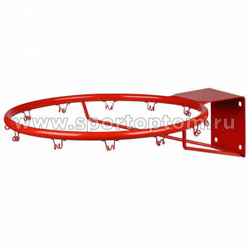 Кольцо баскетбольное без сетки (труба) AN-10 №7 (450 мм) Красный