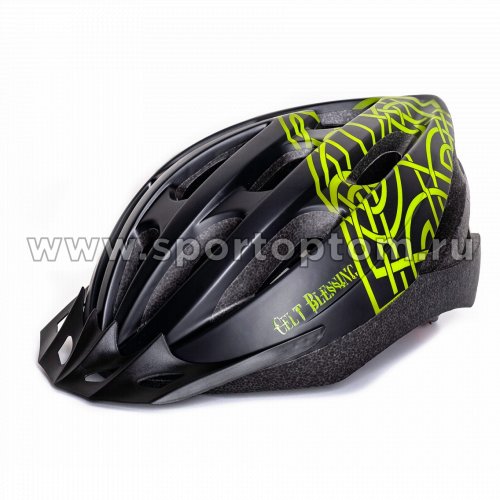 Шлем велосипедный взрослый 19 вентиляционных отверстий VSH 23 56-59 Черно-зеленый