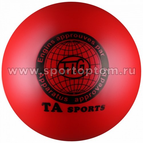 Мяч для художественной гимнастики металлик 400 г I-2 19 см Красный