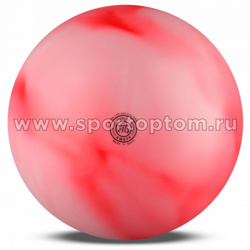 Мяч для художественной гимнастики силикон AMAYA MARMOL 410 г 350200 20 см Мраморный красный
