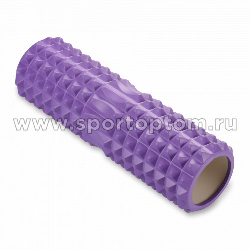 Ролик массажный для йоги INDIGO PVC (Валик для спины) IN268 45*14 см Фиолетовый