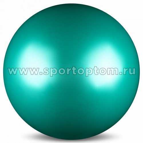 Мяч для художественной гимнастики силикон Металлик 300 г AB2803 15 см Зеленый