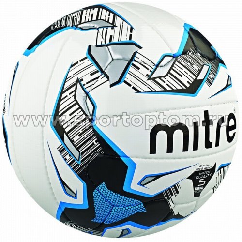 Мяч футбольный №3  MITRE ULTIMATCH тренировочный (термопластичный PU) BB 1089WP4 Бело-черно-синий