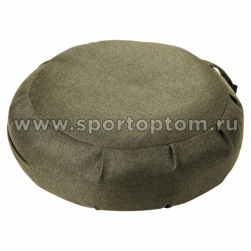 Подушка для йоги и медитации круглая INDIGO (гречневая лузга) SM-430 40х14см Зеленый мох